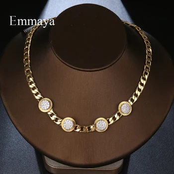 Emmaya Prabanga Aukso Karoliai Už Moterų Ir Mergaičių Mados Mažai Ratas HipHop Stiliaus Vestuves Ornamentu