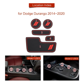 ZUNDUO Anti-Slip Puodelio Laikiklis Kilimėlis Dodge Durango m. m. 2016 M. 2017 m. 2018 m. 2019 m. 2020 Priedai Gumos Miestelyje Non-slip pad Mat
