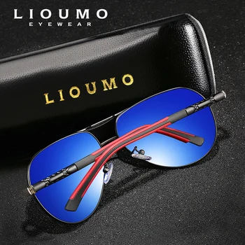 Mados Prekės ženklo Dizainas Vyrų Retro Aliuminio HD Poliarizuoti Akiniai nuo saulės Danga Objektyvas Saugaus Vairavimo Unisex Saulės Akiniai lunette soleil 