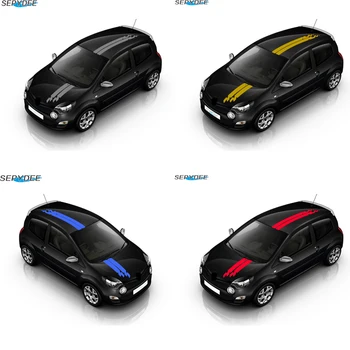 1 Nustatyti Automobilio Kapoto Stogo Dekoro Lipdukai, Auto Racing Sport Stiliaus Juostelės Kūno Individualų Decal Renault Twingo Clio Automobilių Accessori