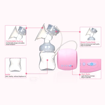 Elektros Automatiniai Krūties Siurblys Su Pieno Butelis Kūdikių USB BPA free Galingas Krūties Siurbliai Kūdikių maitinimo Krūtimi Vadove Krūties Siurblys