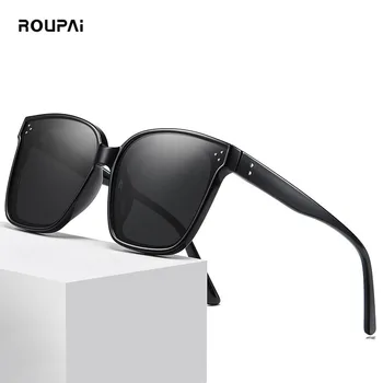 ROUPAI akiniai nuo saulės moterims, vyrams 2020 Poliarizuota mados negabaritinių dideli saulės akiniai uv400 vairavimo atspalvių moterų aikštėje juoda vintage
