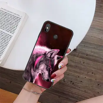 Vilkas piktas gyvūnų spalvinga Telefoną Atveju Xiaomi Redmi pastaba 8 9 9s Pro 9 9a