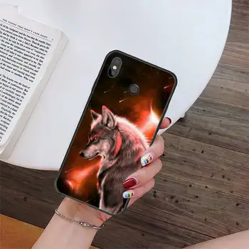 Vilkas piktas gyvūnų spalvinga Telefoną Atveju Xiaomi Redmi pastaba 8 9 9s Pro 9 9a