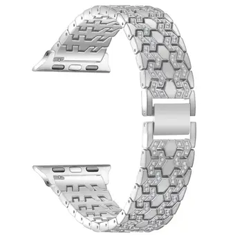Diamond diržu, Apple Watch 6 Juostos 44mm 42mm iwatch juosta serice 5 4 3 2 1 Nerūdijančio Plieno dirželis 