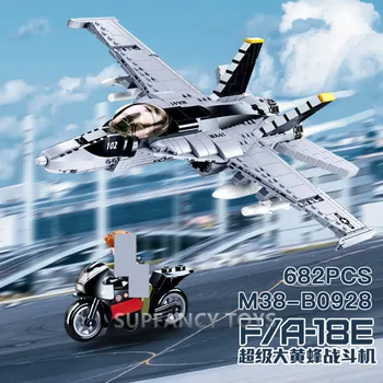 Kariniai Blokai Rinkiniai, F/A-18E Kovotojas AH-1Z VIPER Orlaivių Plokštumos Karo Ginklų Kūrėjas Aviacijos įrangos pardavimas, biuro įrangos Plytas, Vaikams, Žaislai
