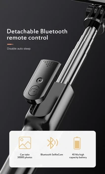 2IN1 Portable Bluetooth Selfie Stick Užpildyti Šviesos Žiedas, Sulankstomas Trikojis Integruota Užpildyti Šviesos-Laikiklis, Skirtas 