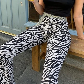 JMPRS Elegantiškas Zebras Dryžuotas Spausdinti Moterų Kelnes Capris Harajuku Aukšto Liemens Kelnės Ponios Atsitiktinis Biuro, Moterų Streetwear 2021