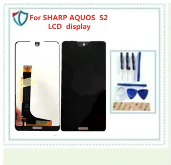 Originalus Naujas 5.5 colių SHARP AQUOS S2 LCD ekranas + touch ekranas+rėmas skydelis skaitmeninis keitiklis 