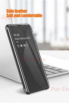 Case For Samsung Galaxy Note 9 SM-N960F/DS Aišku, Veidrodis Peržiūrėti Apversti Turėtojas Smart apsaugos, Dangtelis, Skirtas 