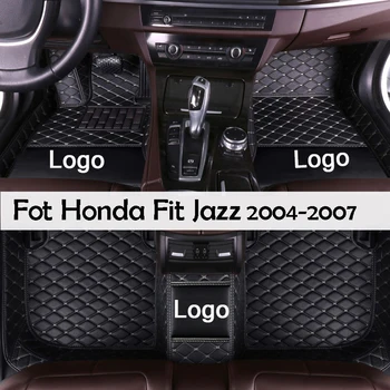 MIDOON oda Automobilių kilimėliai Honda Fit Jazz 2004 2005 2006 2007 Custom auto pėdų Pagalvėlės automobilių kilimų dangtis