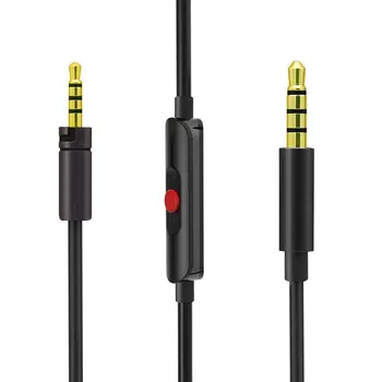 3,5 mm į 2,5 mm Male Pakeitimo Garso Atnaujinti Kabelis Inline Mikrofonas/Nuotolinio Valdymo Laido Sennheiser Per Ausį On-Ear Ausinių
