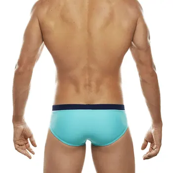 Naujas Mados vientisos Spalvos maudymosi kostiumėlį Vyrų Paplūdimio Sporto, Plaukimo Glaudės Plaukimo Glaudės Su Push Mygtukai 3D trimatis Taurės Bikini