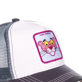 Rožinė Pantera Akių Bžūp Animacinių filmų Tėtis skrybėlę Pleistras Trucker beisbolo kepuraitę Snapback Vyrų ir moterų Vasaros orui lauke, laisvalaikio kepurės