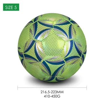 Švyti Tamsoje, Futbolo, Futbolo Kamuolys Dydis 5 4 įprasta Praktika Mokymo Futbolo Luminate Žėrintis Futbolo kamuoliai PU Reflective