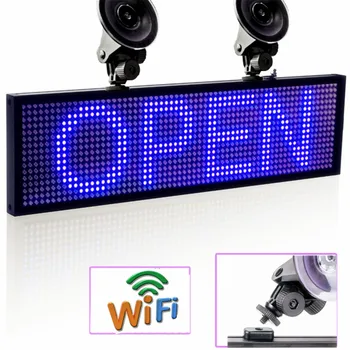 12V P5 64*16 WIFI LED Ženklas Pažymėkite Rodyti Pranešimą su SMD Technologija Taksi/Business/Shop/Langas, Adsorbcijos ar Sustabdymas