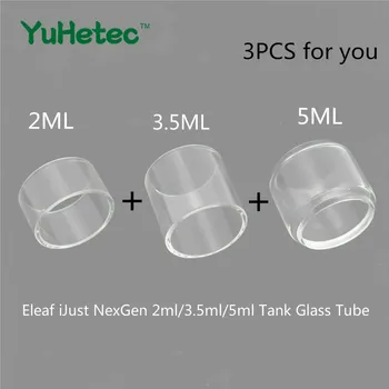 3PCS Originalus YUHETEC Pakeitimo Stiklo VAMZDELIS Eleaf iJust NexGen 2ml/3.5 ml/5ml Bakas