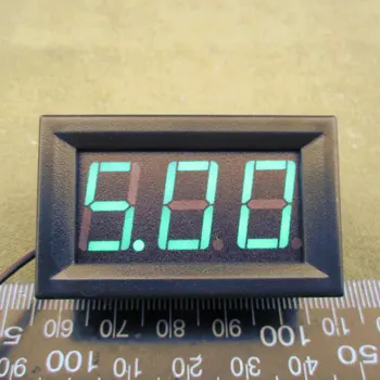 10vnt skirti 0,56 colių LCD DC 4.5-30 V Žalia LED Panel Meter Digital Voltmeter su Dviejų laidų Elektros Prietaisai Įtampos Metrų