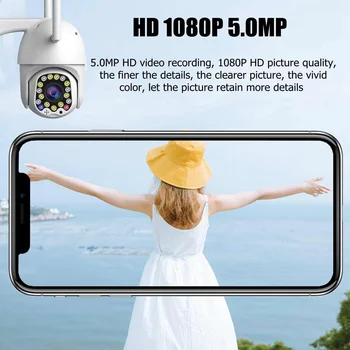 1080P PTZ Wi-fi IP Kamera Lauko 4X Skaitmeninis Priartinimas AI Žmogaus Aptikti Belaidę Kamerą H. 265 P2P ONVIF Garso 5MP Saugumo VAIZDO Kamera