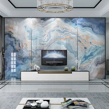 Pasirinktinius Nuotraukų Abstract Blue Marble Modelis Gyvenamasis Kambarys su Sofa-lova, TV Foną, Sienų Dekoras Tapybos Virtuvės Sienų Apmušalai atsparus Vandeniui