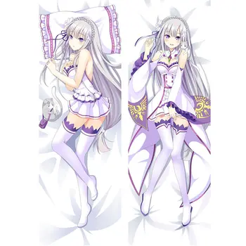 Anime RE NULIO Pradeda Gyvenimą Kitoje pagalvių užvalkalus Dakimakura atveju Seksuali mergina 3D dvipusė Lovos Kūno Hugging užvalkalas RZ08A