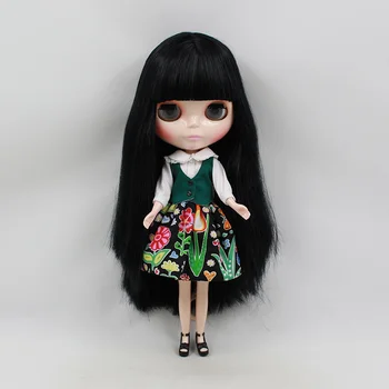 LEDINIS DBS Blyth lėlės žaislas apranga gėlių tiktų žalia apranga su krepšiai prijuostė